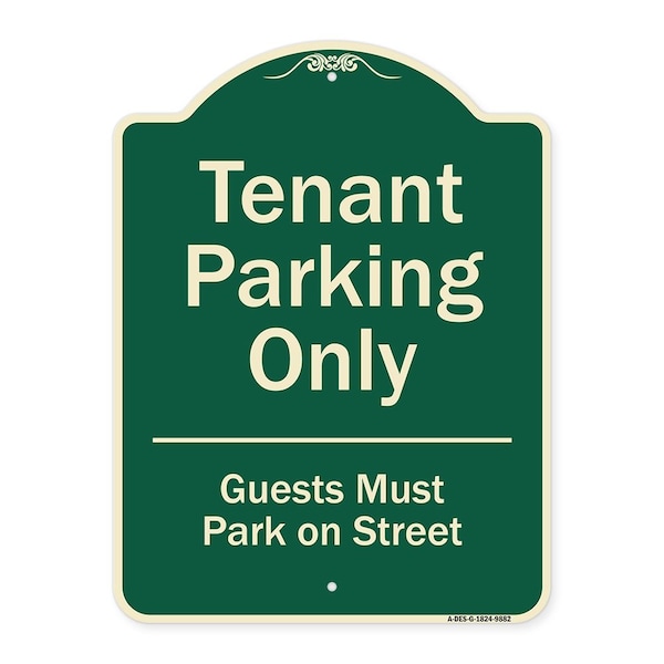 Signmission Designer Series-Tenant Parking Guests Park On Street Heavy-Gauge Aluminum, 24" x 18", G-1824-9882 A-DES-G-1824-9882 - main